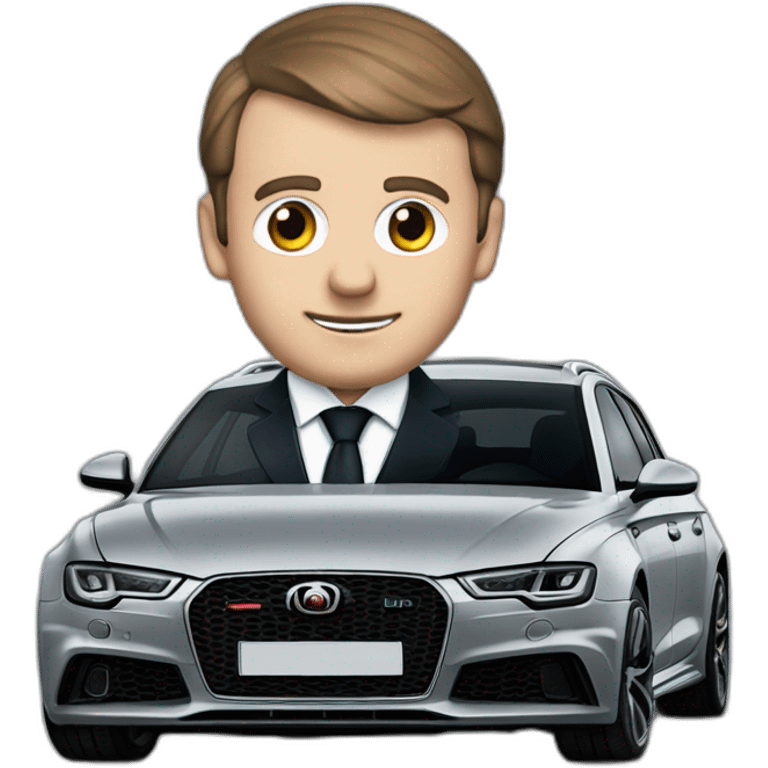 macron in a RS6 emoji