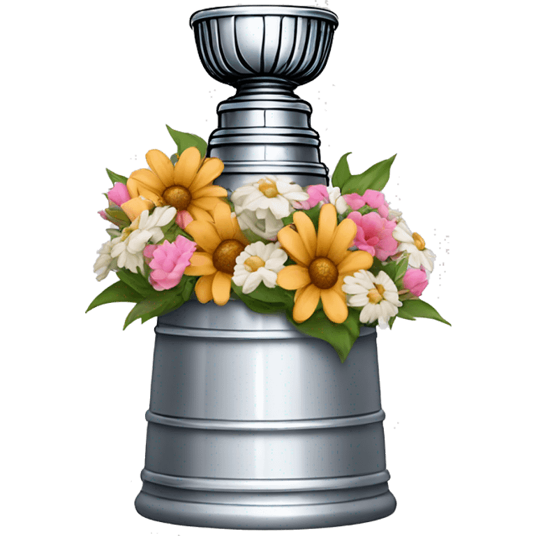 Stanley cup with cute flowers and cats on it  emoji