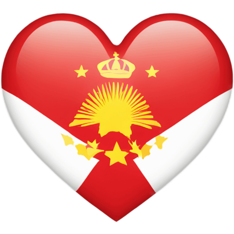 Make me montenegro flag in shape of heart emoji