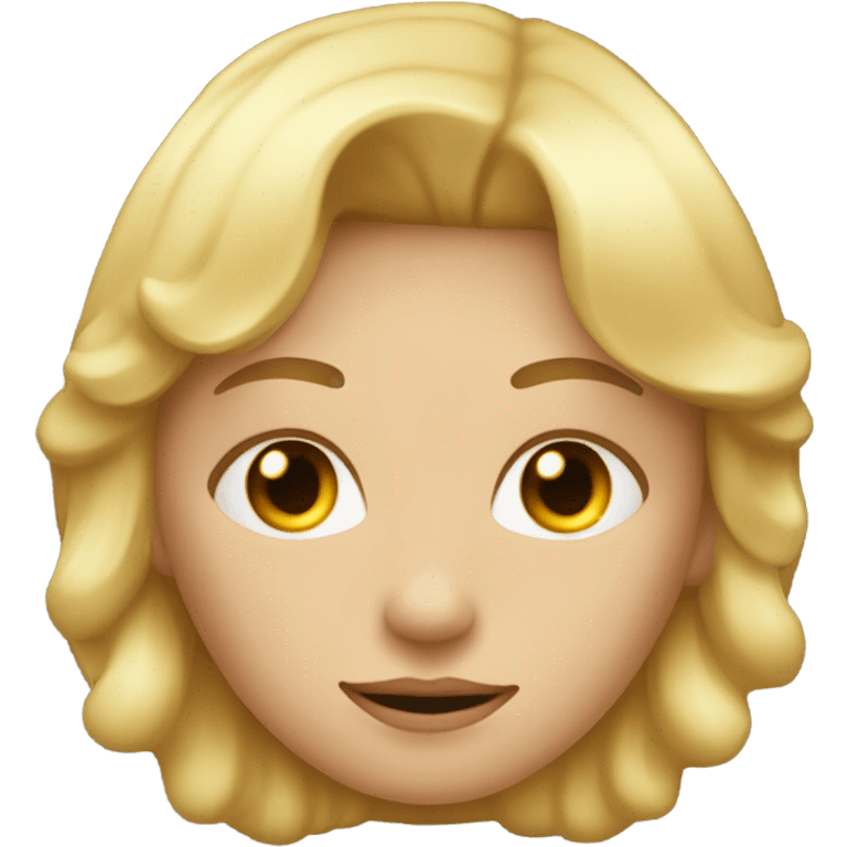 blonde girl with halo and horns emoji