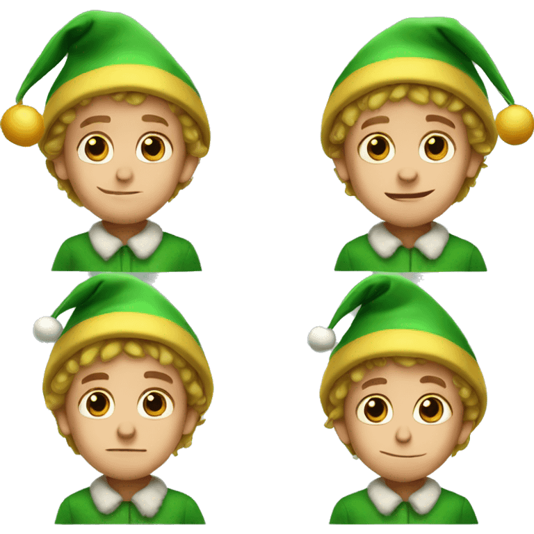 Buddy the Elf as a kid cute with hat emoji