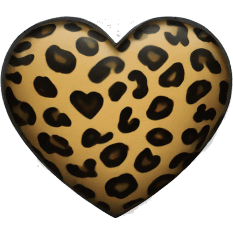 panter print heart  emoji