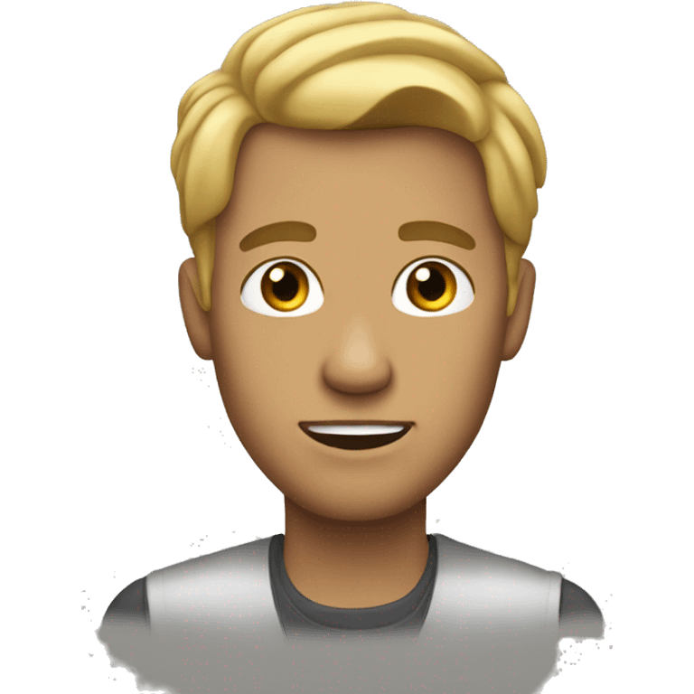 Man with dirty blonde hair  emoji