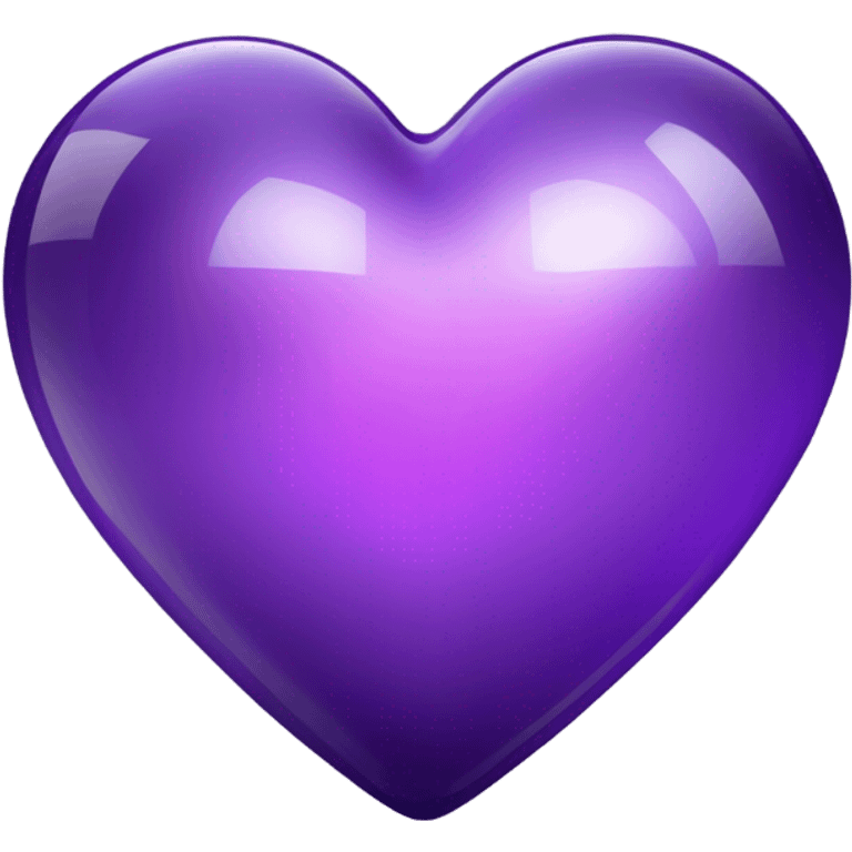 Shiny glass violet heart  emoji