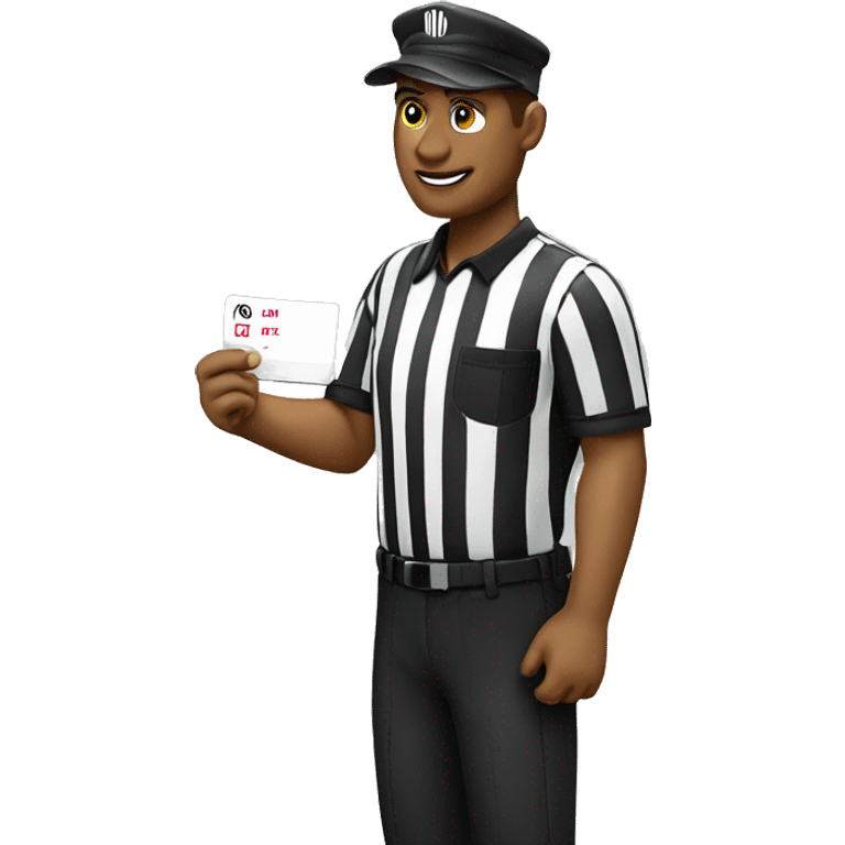 Referee giving ared card emoji