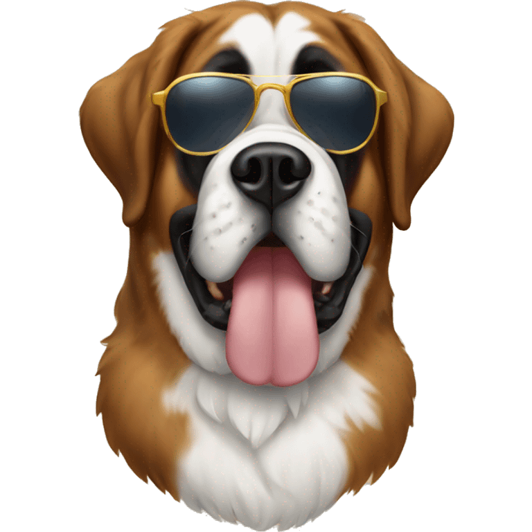 Saint Bernard with sunglasses  emoji