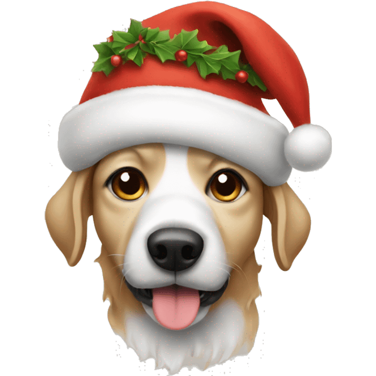 Christmas dog emoji