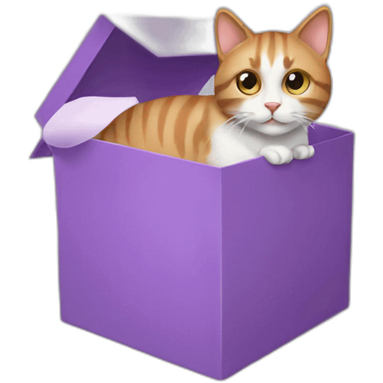 cat gift box emoji