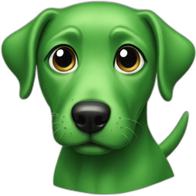 Green dog  emoji