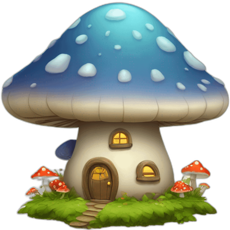 Mushroom house emoji