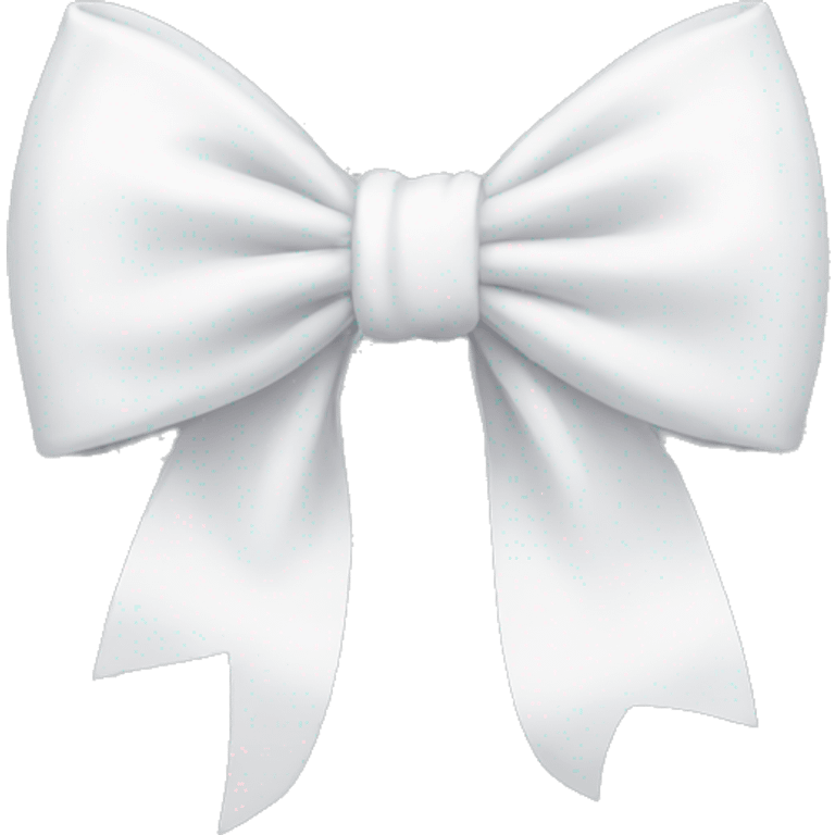 Aesthetic white bow emoji