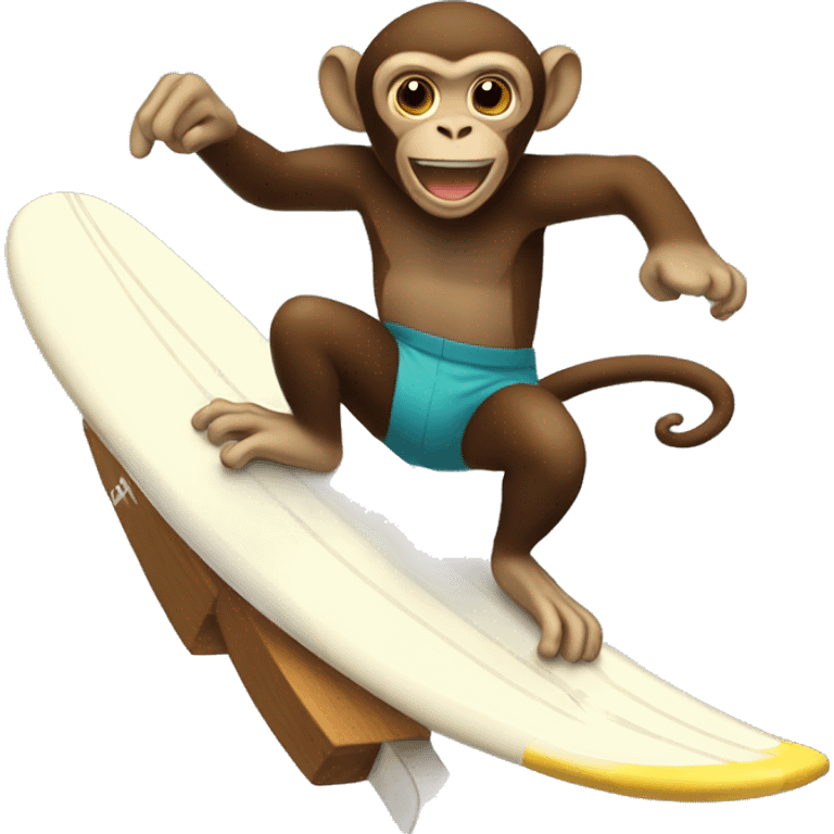 Monkey surfing  emoji