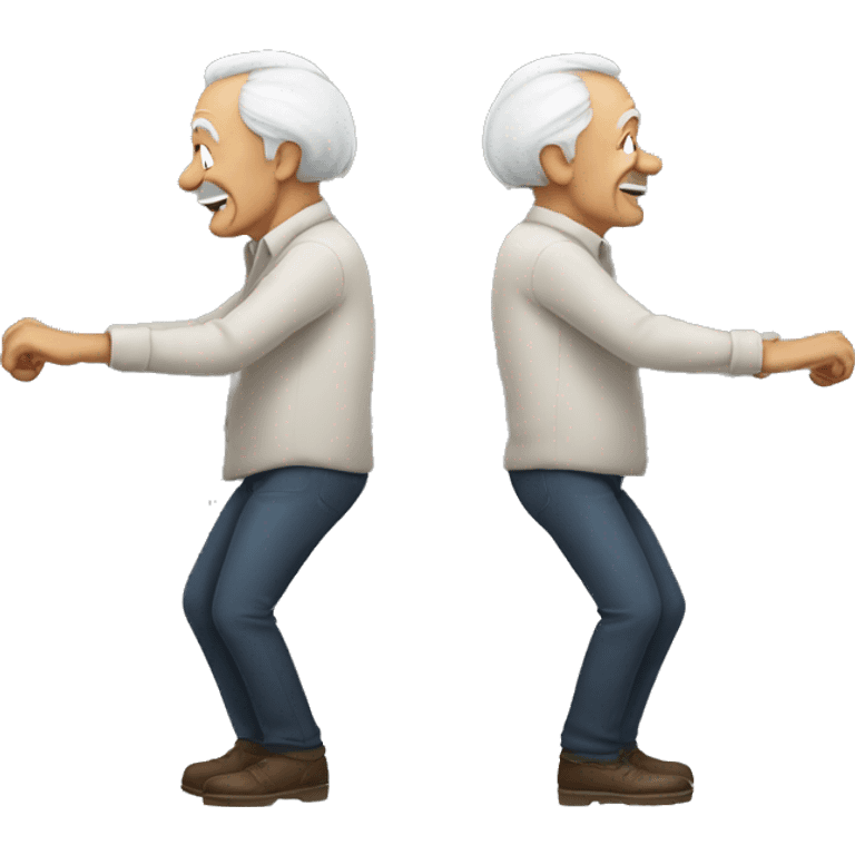 Old man twerking emoji