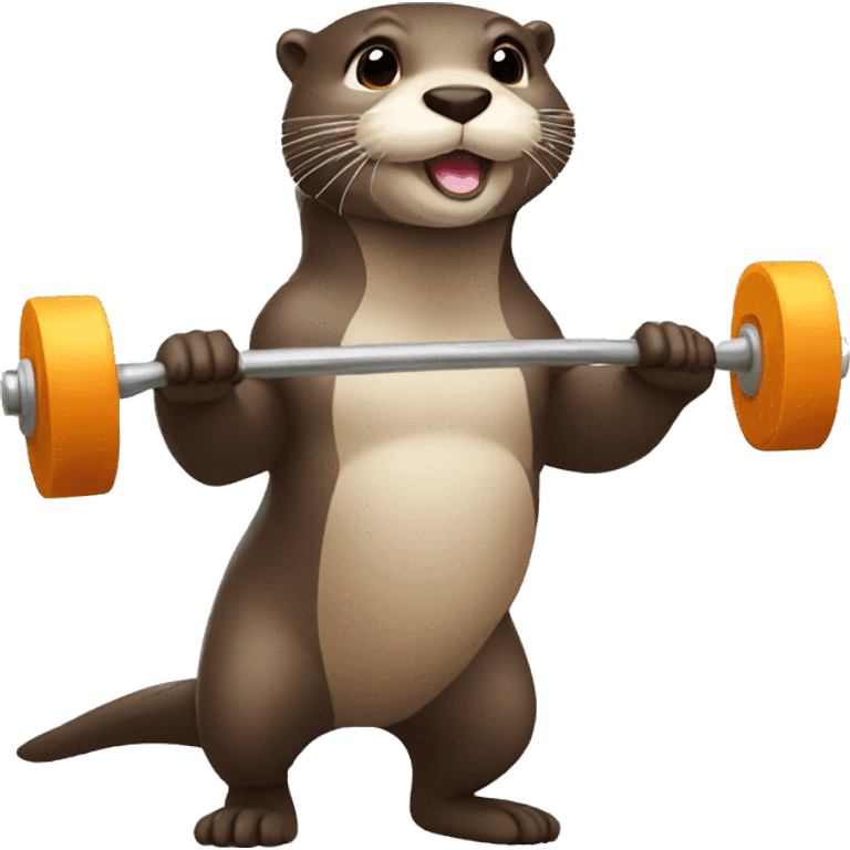 Otter working out emoji