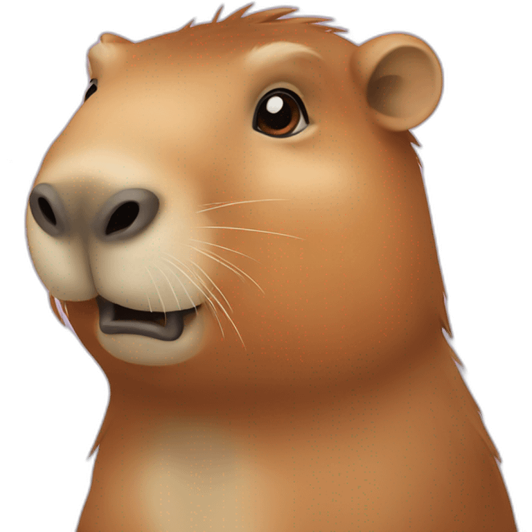 Capybara at party emoji