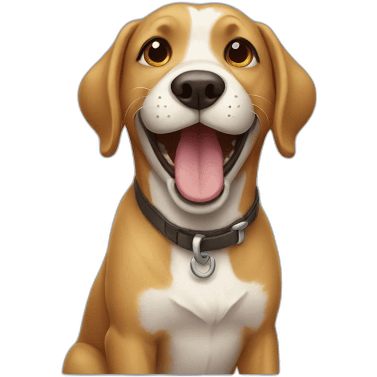 Dog smiling emoji