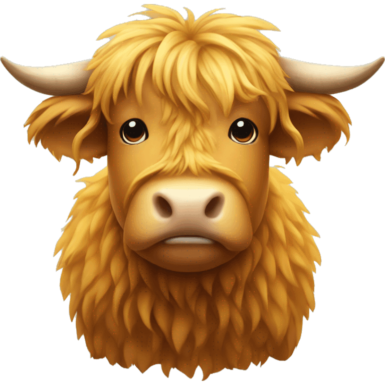 Yellow highland cow emoji