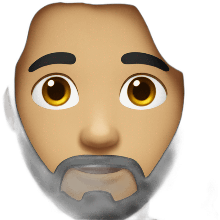 "Boy with black long hair and light beard " emoji