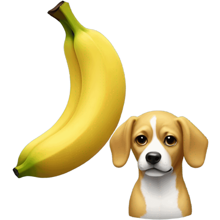 Banana with dog  emoji