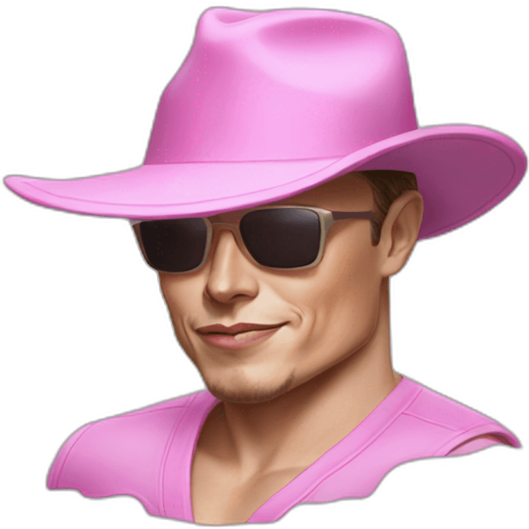 elon musk pink hat sunga pool emoji