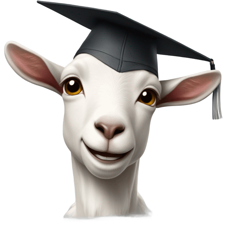 smirking goat with graduation hat emoji