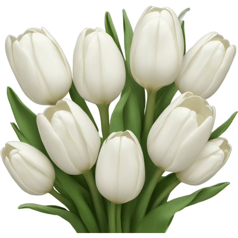 White tulips  emoji