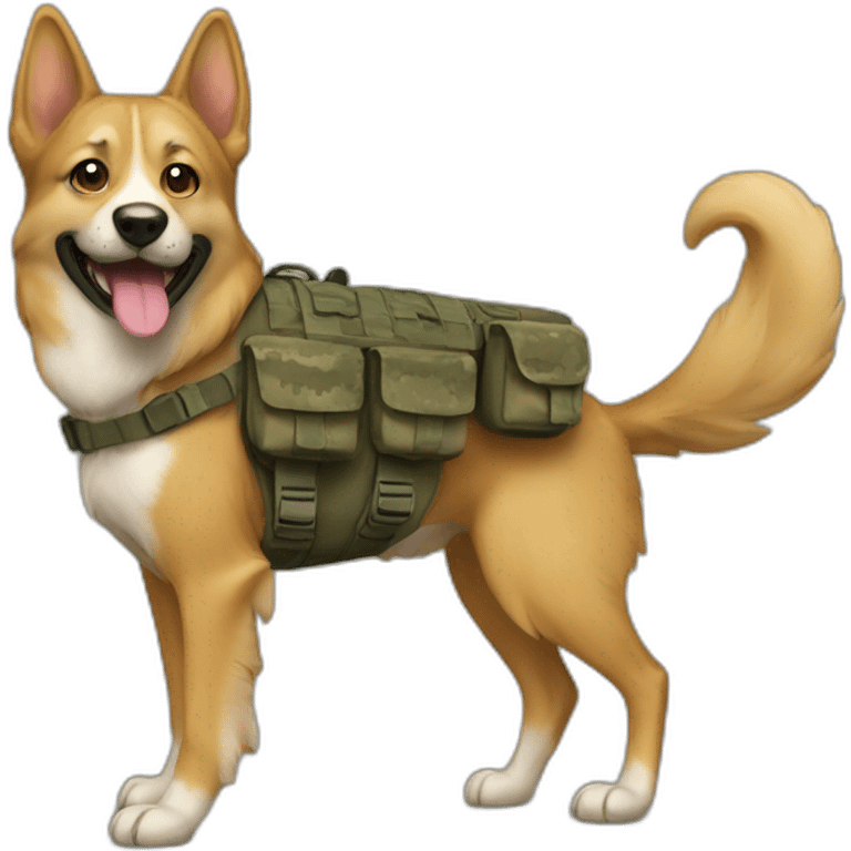 Army-dog emoji