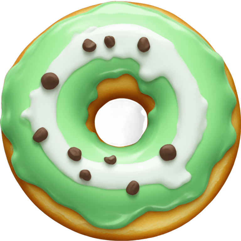 light green donut with white glaze emoji