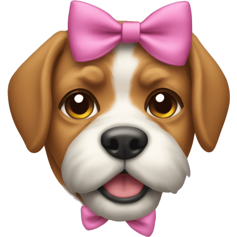 dog wearing a bow  emoji