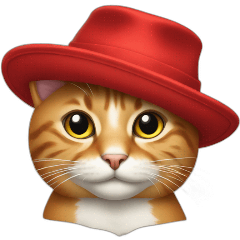 Cat in red hat emoji