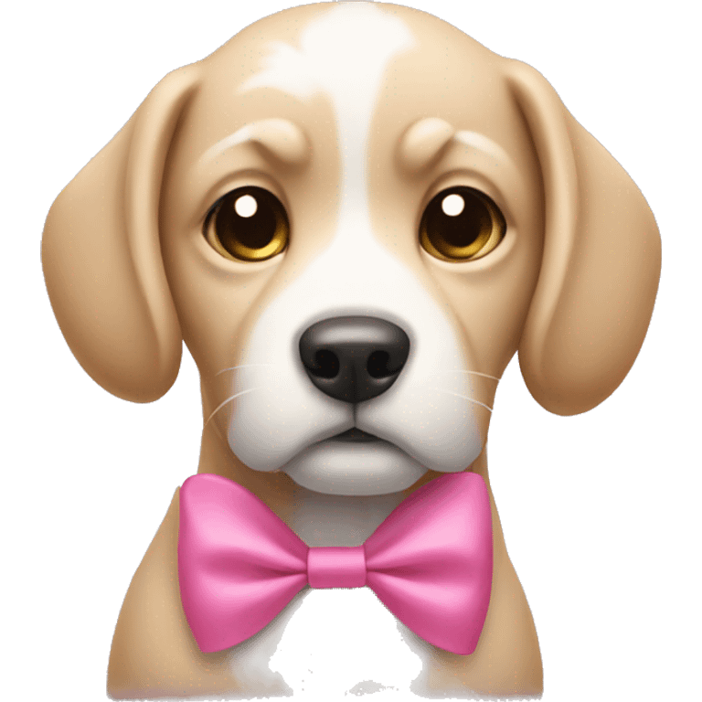 Dog with pink bow emoji