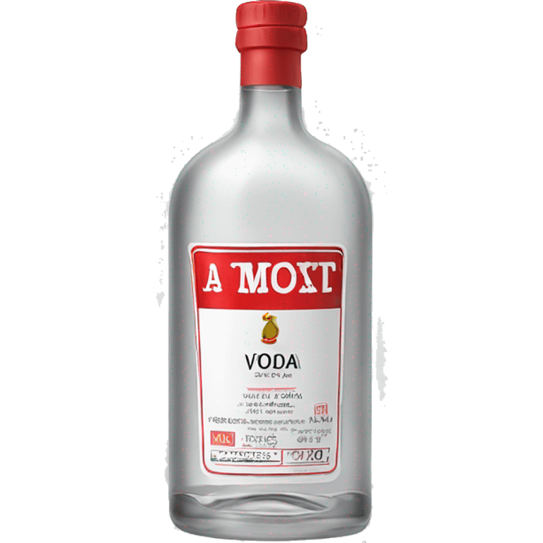 vodka bottle red label emoji