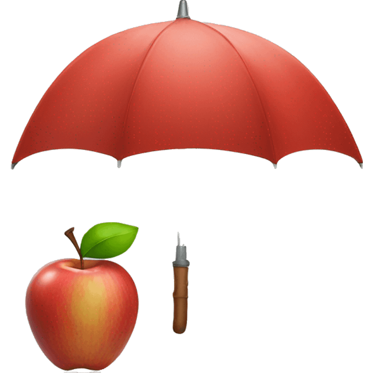 Apple with a umbrella  emoji