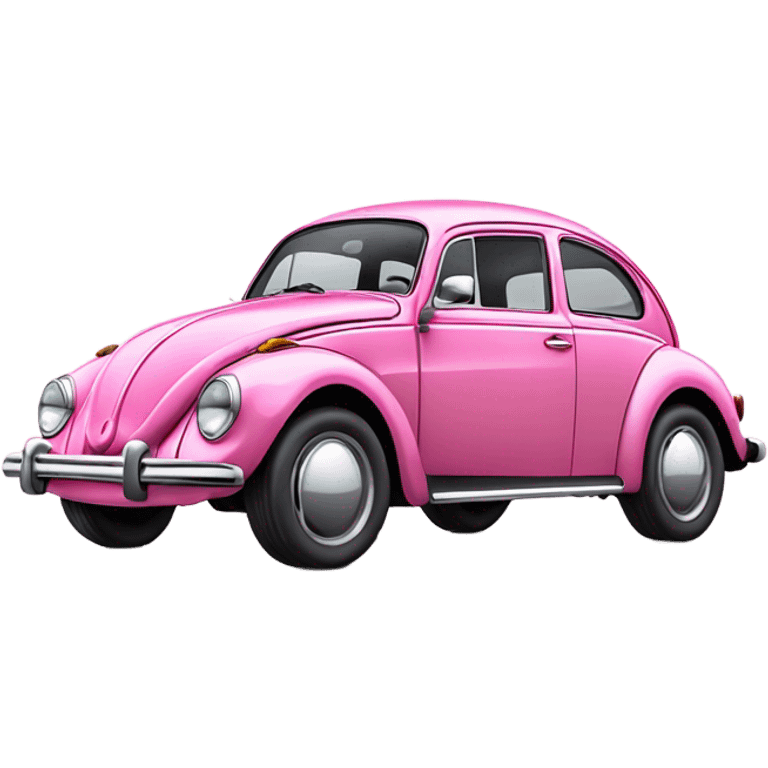 pink volkswagen beetle emoji