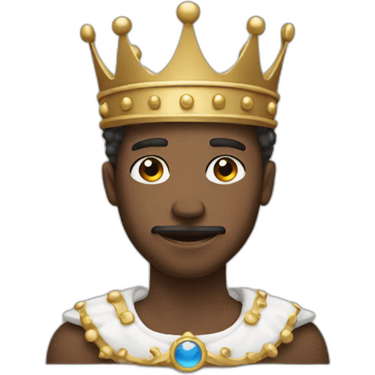 white king with crown emoji