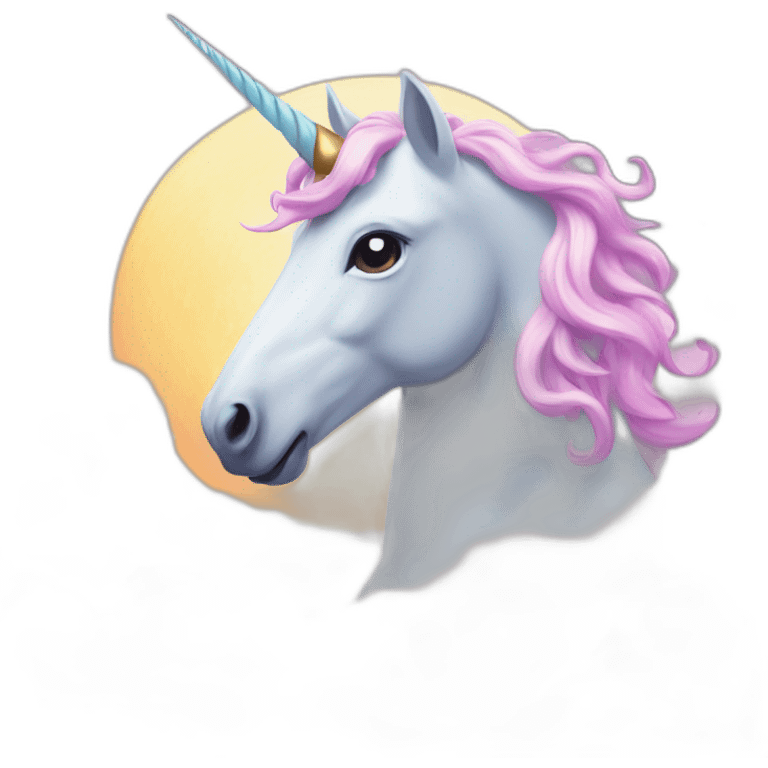 Unicorn in the sky emoji