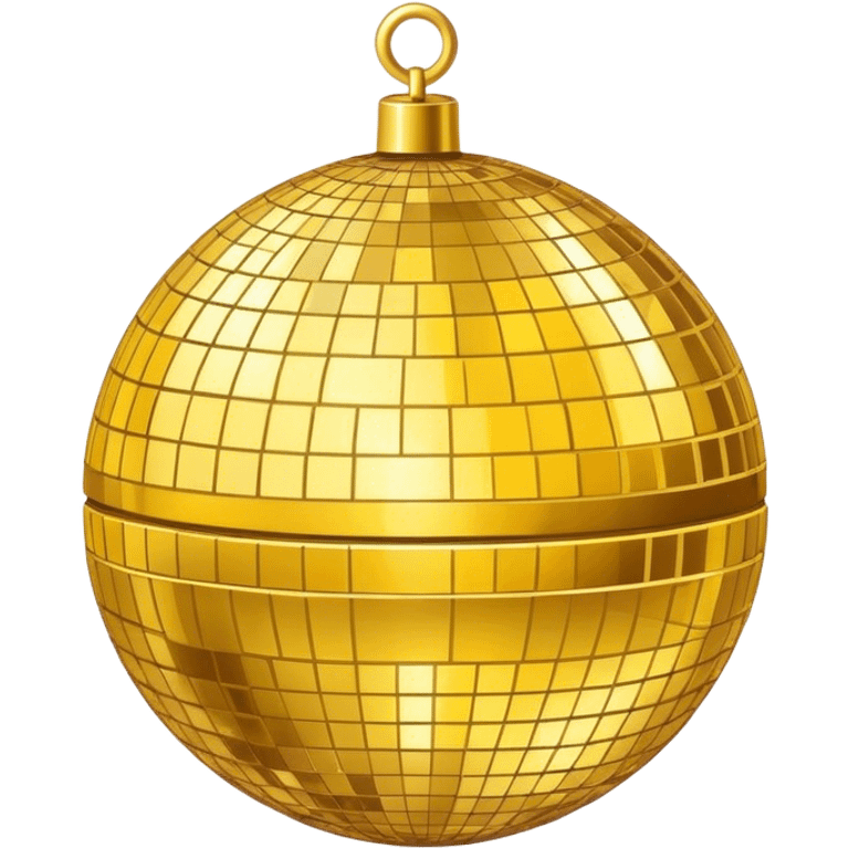 Gold mirror ball  emoji