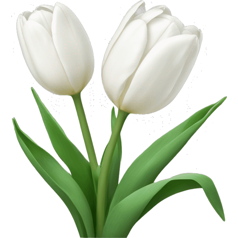 White tulips  emoji