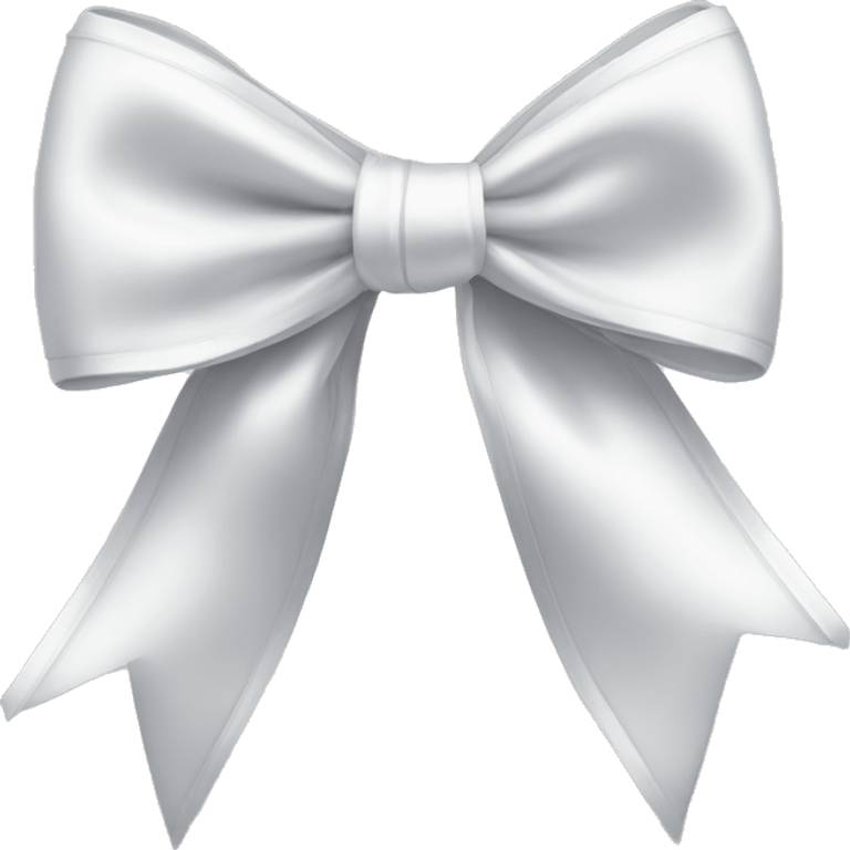 white satin bow emoji