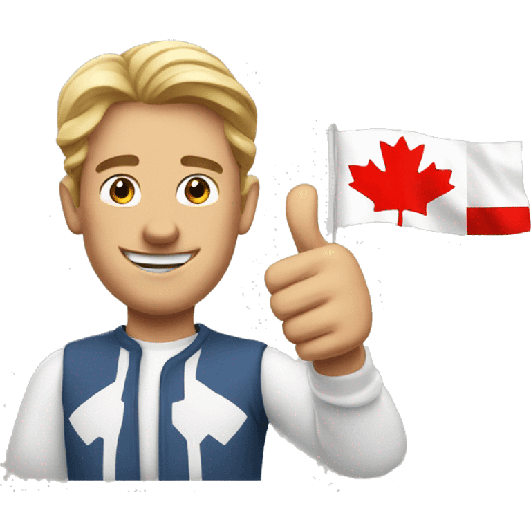 canadian man thumbs up emoji