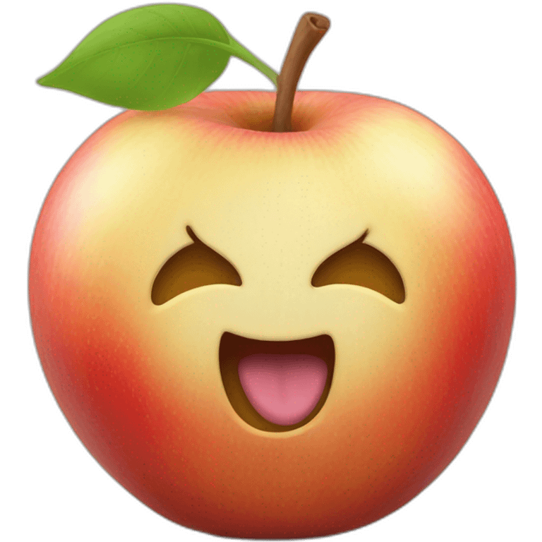 Un chat dans une pomme emoji