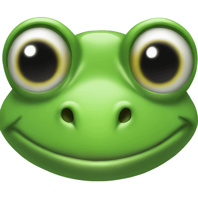 green frog face emoji