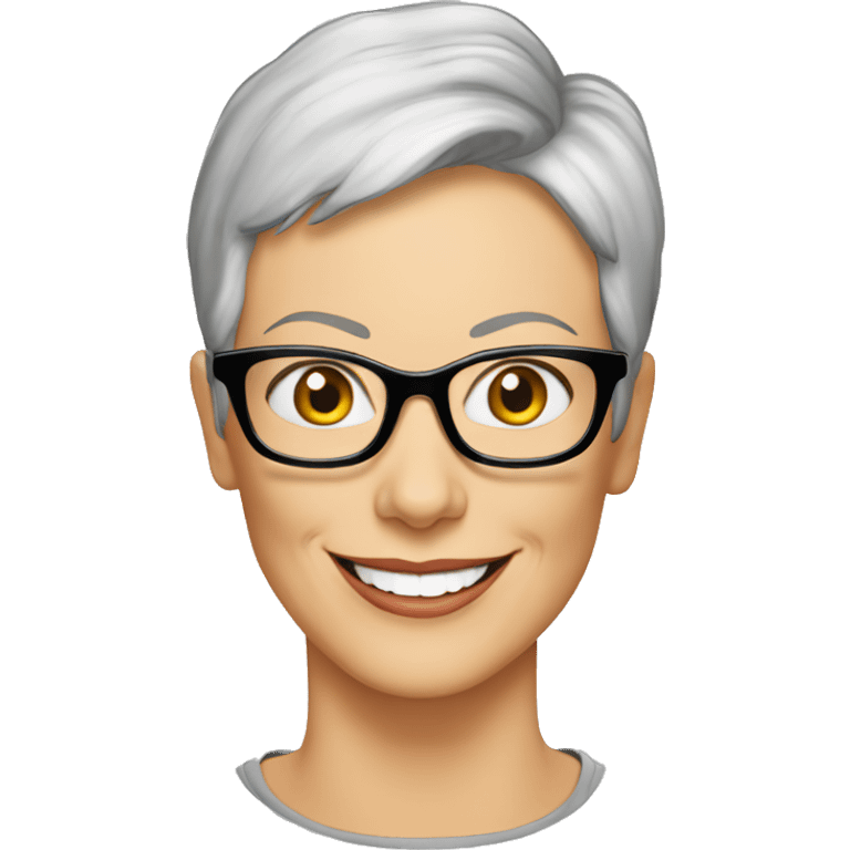 jamie lee curtis cartoon smiling wearing tee emoji