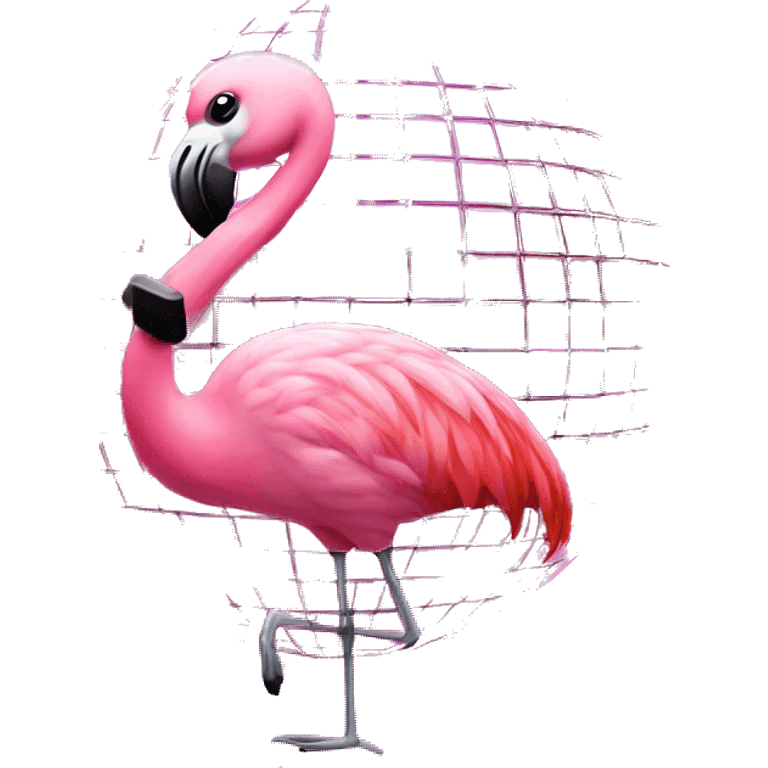 Flamingo disco ball emoji