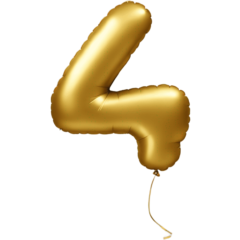 gold-balloon-shaped-like-number-4 emoji