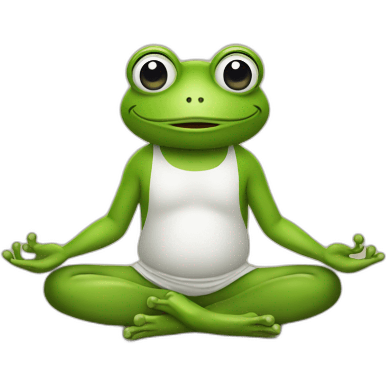 frog in a lotus position emoji