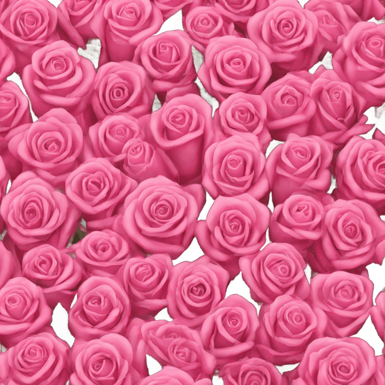 a bouquet with 100 roses pink with a bow emoji