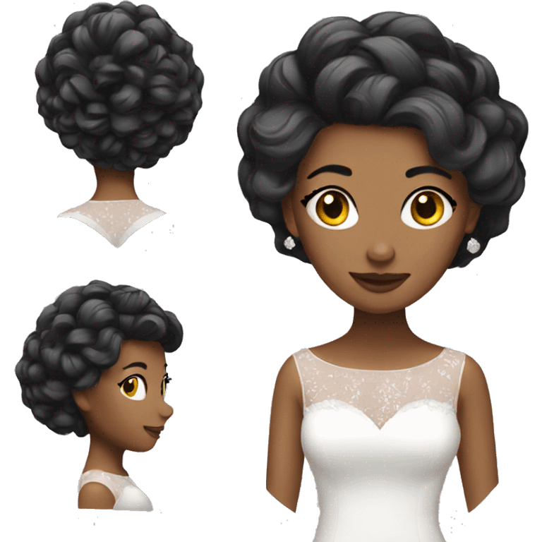 woman with wedding hairstyle emoji