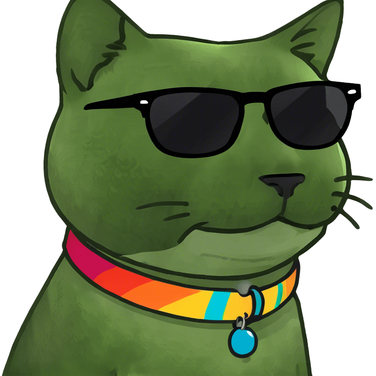 Cat with sunglasses emoji