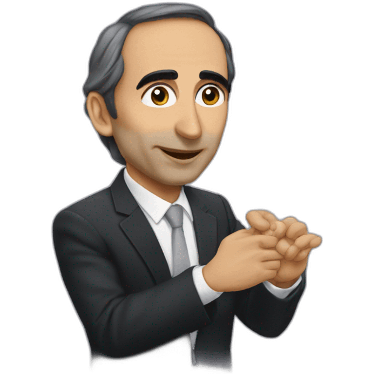 Zemmour qui fait un doigt d'honneur emoji